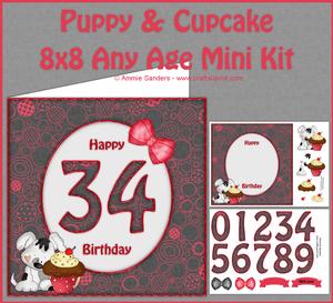 Puppy & Cupcake Any Age 8x8 Mini Kit
