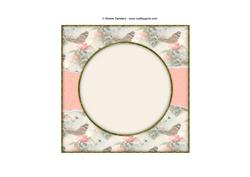Beautiful 6x6 Torn Strip Vintage Butterfly Insert
