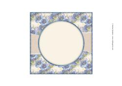 Beautiful 6x6 Torn Strip Vintage Flowers Insert