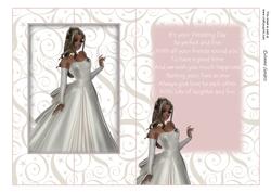 Beautiful Bride Wedding Fold Back