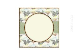 Beautiful 6x6 Torn Strip Vintage Bird Insert
