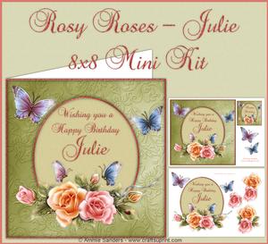 Rosy Roses Julie Happy Birthday 8x8 Mini Kit