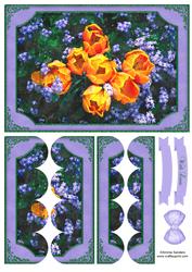 Beautiful Watercolour Flowers Scallop Side Stacker
