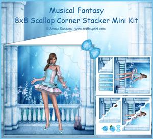 Musical Fantasy 8x8 Scallop Corner Stacker Mini Kit