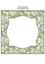 Vintage Rose 8x8 Blank Card Front - Rich Shade