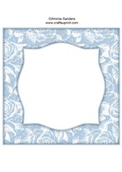 Vintage Rose 8x8 Blank Card Front - Rich Shade