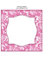 Vintage Rose 8x8 Blank Card Front - Rich Shade