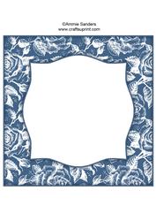 Vintage Rose 8x8 Blank Card Front - Rich Shade