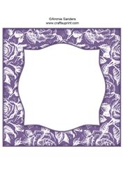 Vintage Rose 8x8 Blank Card Front - Rich Shade