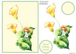 Darling Little Flower Girl with Beautiful Yellow Flowers