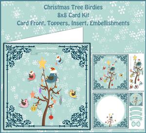 Christmas Tree Birdies 8x8 Mini Kit
