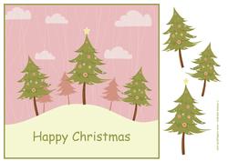 Happy Christmas , Christmas Tree's 8x8 Topper
