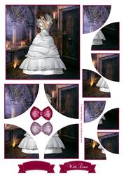 Beautiful Blushing Bride Corner Stacker