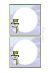 Christmas Snowman 5x5 Insert Panels
