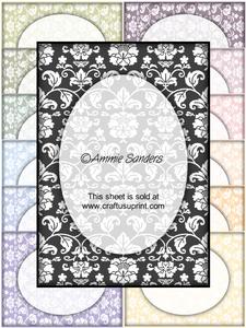 Soft Subtle Fancy Lace Frame Effect Card Fronts
