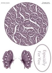 Pretty Butterfly & Sentiment Wobble Card Sheet