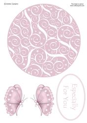 Pretty Butterfly & Sentiment Wobble Card Sheet
