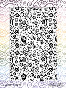 Subtle Shades Floral Swirls A4 Backing Papers Set 1