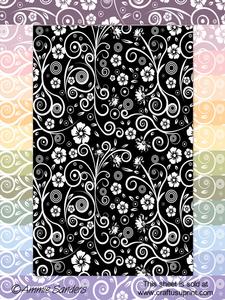 Subtle Shades Floral Swirls A4 Backing Papers Set 2