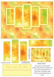 Beautiful Orange Flowers Panel Card Kit