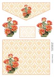 Stunning Roses Floral Display Envelope Card/topper