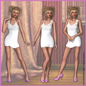 White Party Dress 3 Cu4cu Png Graphics
