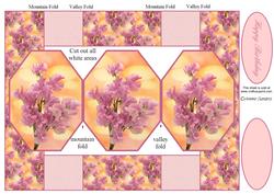 Pretty Pink Snap Dragon 3 Panel Pop Up Card