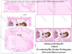Pretty Pink Fairy Stationary Set