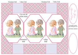 Wedding Couple 3 Panel Pop Up Card