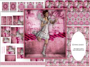 Pretty in Pink Cupid Cardmaking Kit