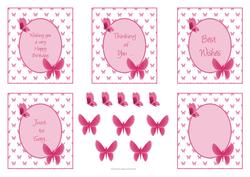 Butterfly Sentiement Frames