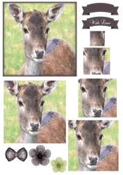 Wild Deer Watercolour Pyramid Topper