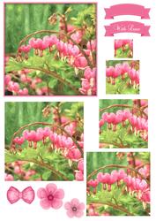 Bleeding Hearts Watercolour Pyramid Topper