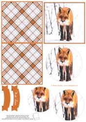 Winter Fox Mini Easel Card