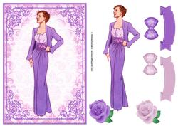 Vintage Fashion Lady Quick Card & Embellishments