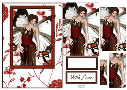 Beautiful Butterfly Fairy Card Front Kit