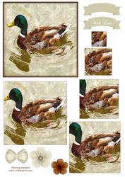 Mallard Duck Watercolour Pyramid Topper