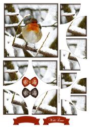 Sweet Little Robin Watercolour Corner Stacker