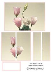 Beautiful Pink & Cream Floral Side Stacker