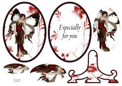 Beautiful Butterfly Fairy Plate Card Sheet