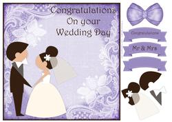Congratulations on Your Wedding Day 8x8 Topper & Decoupage