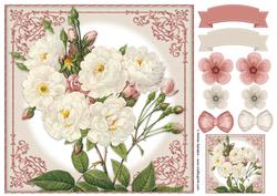 Vintage Rose 8x8 Topper & Embellishments