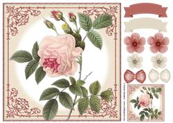 Vintage Rose 8x8 Topper & Embellishments