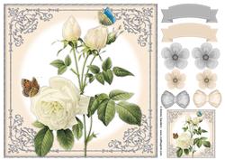 Vintage Rose 8x8 Topper & Embellishments