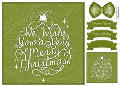 We Wish You a Very Merry Christmas 8x8 Topper