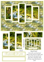 Woodland Waterfall Panel Card Sheet