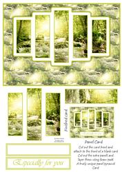 Woodland Stream Panel Card Sheet