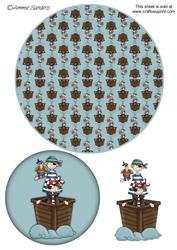 Pirates Wobble Card Sheet, Ideal for the Boys