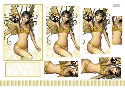 Beautiful Flutterby Fairy 3D Pyramid Sheet