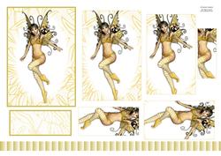 Beautiful Flutterby Fairy 3D Pyramid Sheet